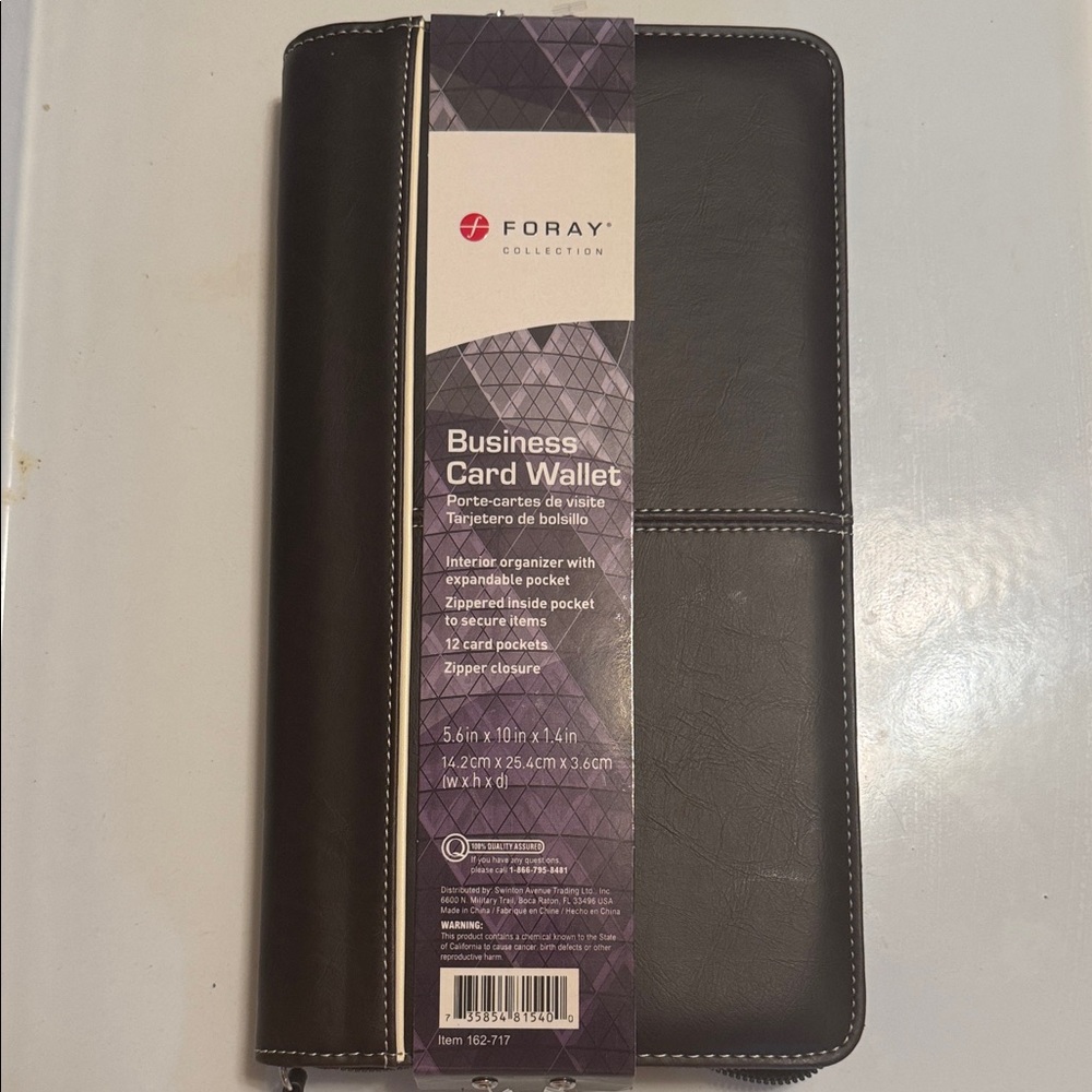 Foray Card Brown Business Card Organizer Wallet